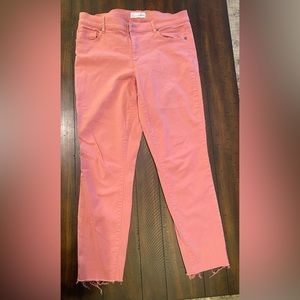 Loft light pink skinny crop pants size 8